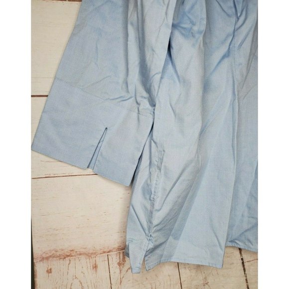 The Outfitters Lands End Pinpoint Oxford Repassage Superflu 1/4 Sleeve 16 Shirt - Picture 6 of 12